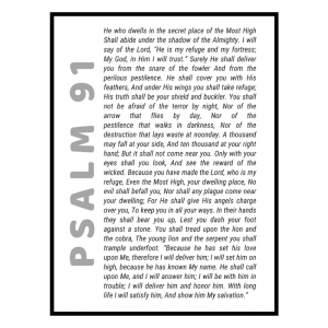 Psalm 91 Scripture Poster