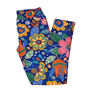 Funky Flower Patch Brushed Polyester Leggings