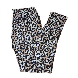 Leopard Print Brushed Polyester Leggings